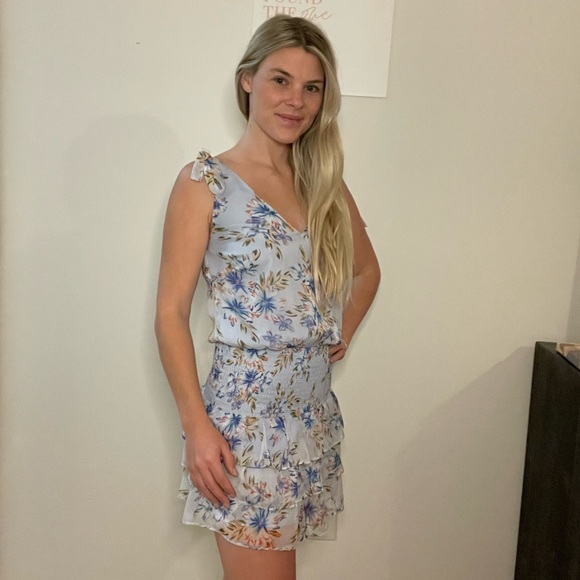 Amanda Uprichard Zita Mini Dress Aquaflora - Picture 9 of 9